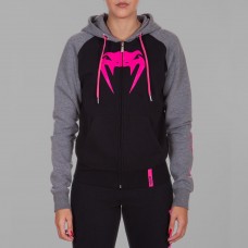 Толстовка жіноча Venum Infinity Hoody With Zip Black Grey